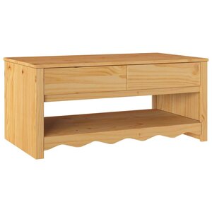 vidaXL Table basse Drammen Chêne 99 x 55 x 45 cm Bois massif en pin