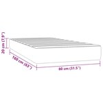 vidaXL Matelas à ressorts ensachés pour enfants noir 80x160 cm tissu