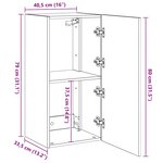 vidaXL Meuble TV mural avec lumières LED noir 40 5x35x80 cm