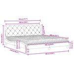 vidaXL Lit avec matelas noir 180x200 cm velours