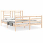 vidaXL Cadre de lit sans matelas bois massif
