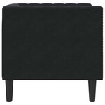 vidaXL Fauteuil Chesterfield Autre Noir 71 x 74.5 x 70.5 cm Velours