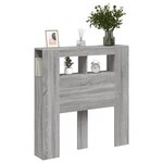vidaXL Tête de lit à LED sonoma gris 100x18 5x103 5 cm bois ingénierie