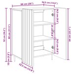 vidaXL Buffet Bois ancien 66 x 34 5 x 92 cm Bois d'ingénierie