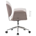 Chaise fauteuil siège pivotante de bureau informatique étude tissu taupe 02_0024179