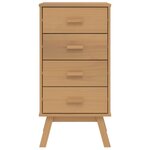 vidaXL Table de chevet OLDEN marron bois de pin solide