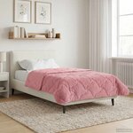 vidaXL Duvet d'été simple Matelassé Rose 155 x 200 cm