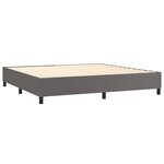 vidaXL Sommier à lattes de lit avec matelas et LED Gris 200x200 cm