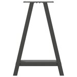 vidaXL Pieds de table à manger en forme de A 2 pièces Anthracite 50 x (72-73) cm Acier
