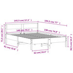 vidaXL Cadre de lit sans matelas cire marron 140x190cm bois pin massif