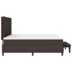 vidaXL Lit à ressorts avec matelas Marron foncé 200 x 200 cm tissu