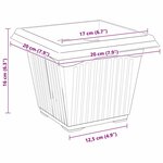vidaXL Pots de plantes 24 Pièces Rouge brique 20 x 20 x 16 cm Plastique