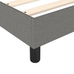 vidaXL Sommier à lattes de lit avec matelas Gris foncé 180x200cm Tissu