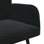 vidaXL Sofa 2 places Noir 115 x 61 x 87 cm Velours (V)