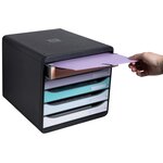 Module De Classement Big Box Plus 5 Tiroirs Aquarel - Couleurs Assorties - Exacompta