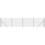 vidaXL Clôture en treillis métallique avec bride anthracite 1 4x10 m