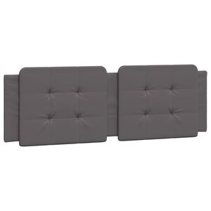 vidaXL Coussin de tête de lit Zadar gris 160 cm similicuir