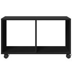 vidaXL Armoire à roulettes noir 72x33x42 5 cm bois d'ingénierie