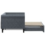vidaXL Lit de jour avec gigogne sans matelas gris foncé 80x200 cm