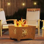 vidaXL Braise Marron 60 x 60 x 40 cm Acier