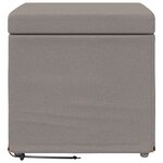 vidaXL Tabouret Taupe 41 x 41 x 40 cm Tissu et bois stratifié