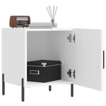 vidaXL Tables de chevet 2 Pièces blanc 40x40x50 cm bois d’ingénierie