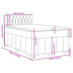 vidaXL Sommier à lattes de lit et matelas gris clair 120x190 cm tissu