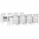 vidaXL Ensemble de salle à manger pour jardin 9 Pièces Gris clair