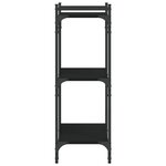 vidaXL Bibliothèque à 3 niveaux noir 60x30x86 cm bois d'ingénierie