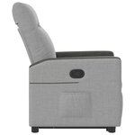 vidaXL Fauteuil inclinable gris nuage tissu