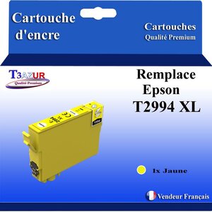 T3AZUR- Cartouche Compatible avec Epson 29XL 29 XL remplace Epson Expression Home XP-332 XP-335 XP-342 XP-345 XP-352 XP-355 Jaune