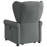 vidaXL Fauteuil de massage inclinable Gris foncé Tissu