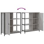 vidaXL Buffet sonoma gris 70x30x80 cm bois d'ingénierie