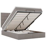 VidaXL Cadre de lit ottoman avec matelas taupe 140x190 cm tissu