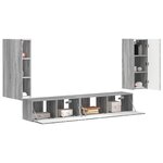 vidaXL Ensemble meuble TV 4 Pièces Gris Sonoma Bois d'ingénierie
