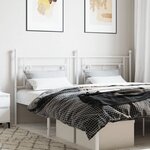 vidaXL Tête de lit de remplacement métal blanc 180 cm