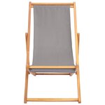 vidaXL Chaise de plage Gris clair Bois de teck massif