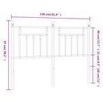vidaXL Tête de lit métal blanc 150 cm