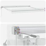 vidaXL Auvent rétractable automatique jaune et blanc 300x250 cm