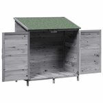 vidaXL Abri de jardin Gris 106 x 56 x 113 5 cm Bois de Sapin Massif