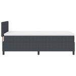 vidaXL Lit Box Spring avec Matelas Gris Foncé 100x200 cm Velours Côtelé