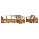 vidaXL Ensemble de canapés d'extérieur 7 pc Naturel