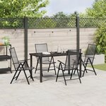 vidaXL Ensemble de Salle à Manger de Jardin en Acier Anthracite