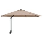 vidaXL Parasol de jardin 248 x 248 x 148 cm Polyester et Acier Taupe