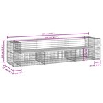 vidaXL Banc de jardin design gabion 287x71x65 5 cm bois massif de pin