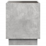 vidaXL Table de chevet avec LED infini gris béton 50x50x50 cm