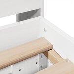 vidaXL Cadre de lit sans matelas blanc 180x200 cm bois massif de pin