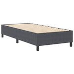Lit Box Spring vidaXL Gris foncé 100x200 cm Tissu côtelé