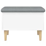 vidaXL Banc de rangement blanc 62x42x46 cm bois d'ingénierie