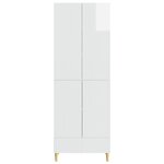 vidaXL Ensemble de Meubles 2 Pièces Blanc brillant 66 x 34 5 x 95 cm